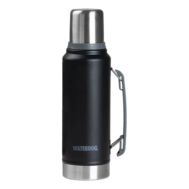 Termo Waterdog Ombu Doble Pared De Acero Inoxidable 1 Litro Negro